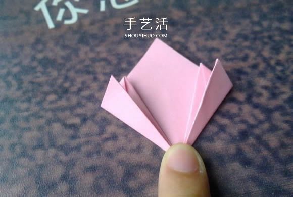肯定学得会!超简单五瓣樱花的折纸方法步骤(图9) 肯定学得会!超简单五瓣樱花的折纸方法步骤(图9)