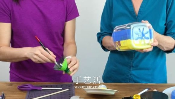 塑料瓶废物利用DIY制作儿童潜水艇玩具(图3) 塑料瓶废物利用DIY制作儿童潜水艇玩具(图3)
