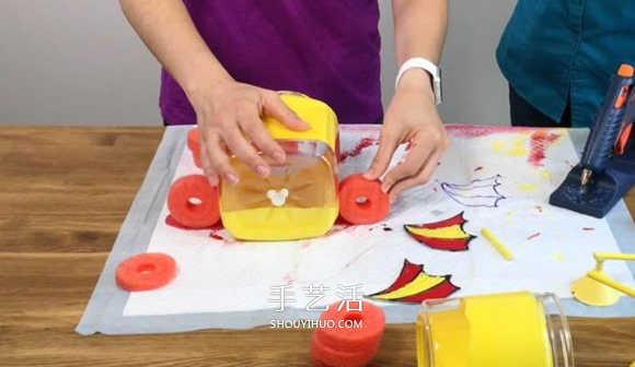 塑料瓶废物利用DIY制作儿童潜水艇玩具(图7) 塑料瓶废物利用DIY制作儿童潜水艇玩具(图7)