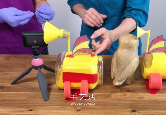 塑料瓶废物利用DIY制作儿童潜水艇玩具(图8) 塑料瓶废物利用DIY制作儿童潜水艇玩具(图8)