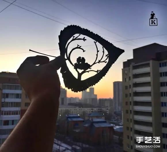 叶子切割画作品图片 精美手工叶切画图片欣赏(图3) 叶子切割画作品图片 精美手工叶切画图片欣赏(图3)