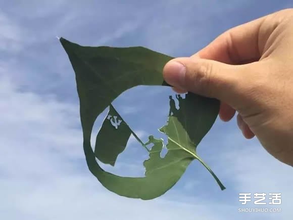 叶子切割画作品图片 精美手工叶切画图片欣赏(图8) 叶子切割画作品图片 精美手工叶切画图片欣赏(图8)