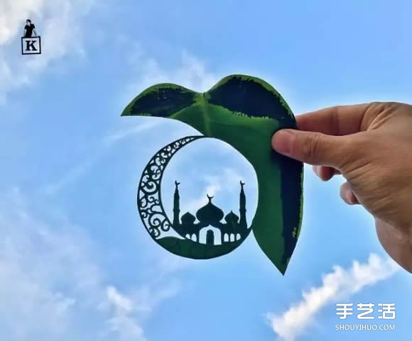 叶子切割画作品图片 精美手工叶切画图片欣赏(图10) 叶子切割画作品图片 精美手工叶切画图片欣赏(图10)