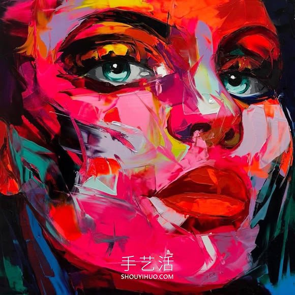 生动的色彩和纹理!调色板刀肖像画作品欣赏(图5) 生动的色彩和纹理!调色板刀肖像画作品欣赏(图5)