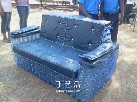 用塑料瓶做的小制作 凳子沙发垃圾桶随便选(图4) 用塑料瓶做的小制作 凳子沙发垃圾桶随便选(图4)