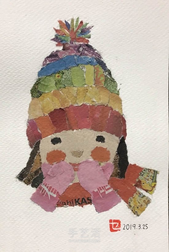90岁老奶奶手撕报纸做拼贴画!展现平淡幸福(图5) 90岁老奶奶手撕报纸做拼贴画!展现平淡幸福(图5)
