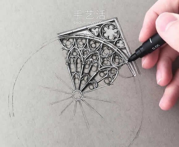 错综复杂的建筑图纸!捕捉哥特式建筑之美(图5) 错综复杂的建筑图纸!捕捉哥特式建筑之美(图5)