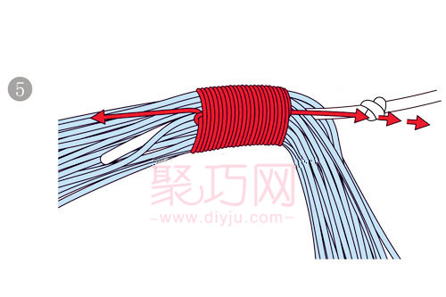 如何做中国结穗子 同心穗的编法图解(图5)
