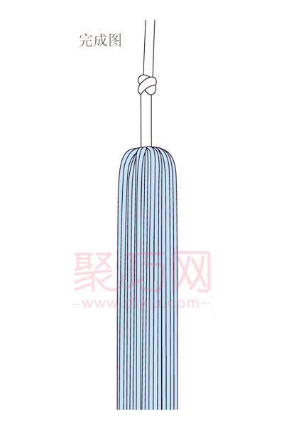 如何做中国结穗子 同心穗的编法图解(图7)