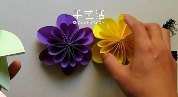 简单星花球的折纸制作方法图解教程(图10) 简单星花球的折纸制作方法图解教程(图10)