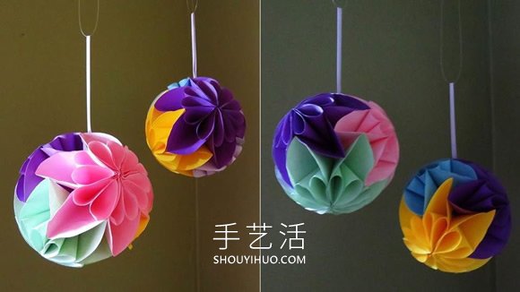 简单星花球的折纸制作方法图解教程(图14) 简单星花球的折纸制作方法图解教程(图14)