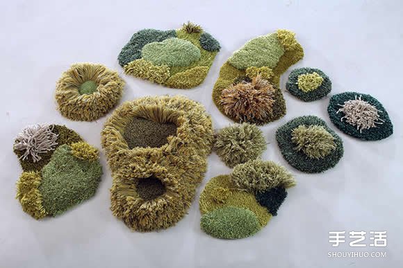 地毯废料手工编织出模拟大自然生态的羊毛毯(图2) 地毯废料手工编织出模拟大自然生态的羊毛毯(图2)