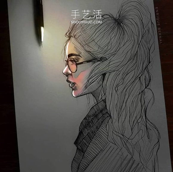 看起来像被荧光灯照亮的创意铅笔画DIY(图6) 看起来像被荧光灯照亮的创意铅笔画DIY(图6)