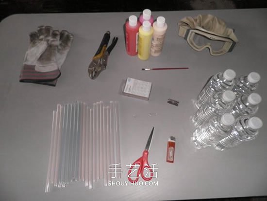 自制矿泉水瓶仿真花的方法图解教程(图2) 自制矿泉水瓶仿真花的方法图解教程(图2)