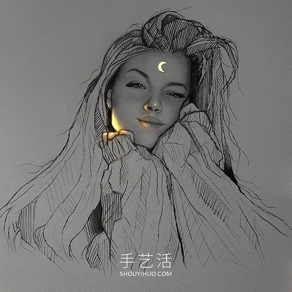看起来像被荧光灯照亮的创意铅笔画DIY(图3) 看起来像被荧光灯照亮的创意铅笔画DIY(图3)
