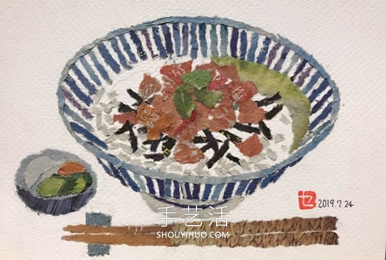 90岁老奶奶手撕报纸做拼贴画!展现平淡幸福(图6) 90岁老奶奶手撕报纸做拼贴画!展现平淡幸福(图6)