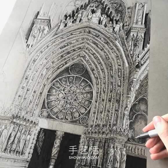 错综复杂的建筑图纸!捕捉哥特式建筑之美(图5) 错综复杂的建筑图纸!捕捉哥特式建筑之美(图5)