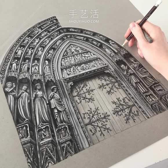 错综复杂的建筑图纸!捕捉哥特式建筑之美(图8) 错综复杂的建筑图纸!捕捉哥特式建筑之美(图8)