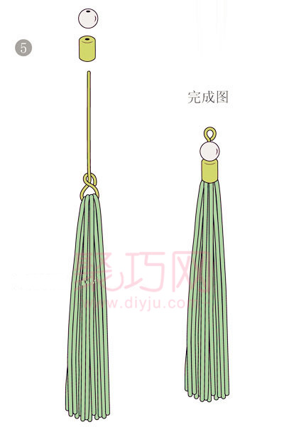 中国结流苏帽穗制作图解教程(图4) 中国结流苏帽穗制作图解教程(图4)