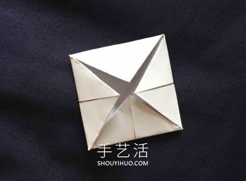 儿童简单折纸四角花的折法图解教程(图2) 儿童简单折纸四角花的折法图解教程(图2)