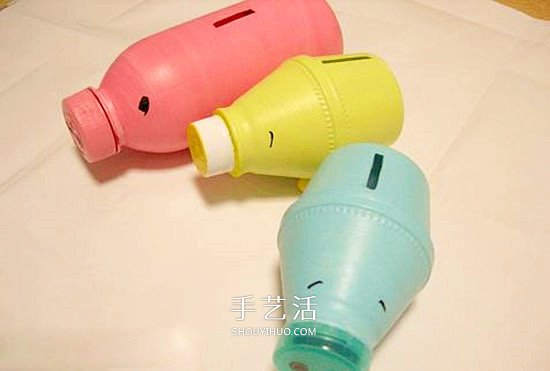 塑料瓶手工制作卡通小猪存钱罐(图2) 塑料瓶手工制作卡通小猪存钱罐(图2)