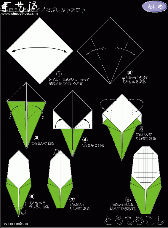 玉米折纸方法(图2)
