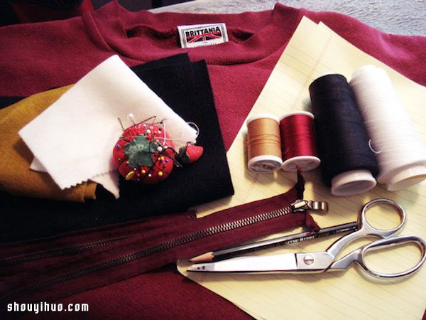 用拉链改造旧衣服 DIY超抢眼猫咪T恤教程(图2) 用拉链改造旧衣服 DIY超抢眼猫咪T恤教程(图2)