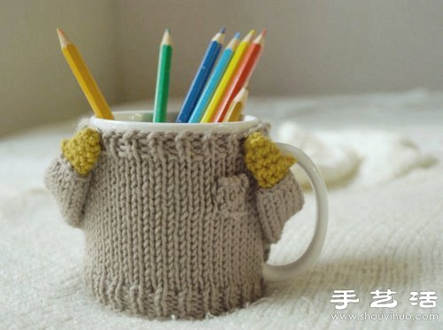 超可爱手工针织杯套 让生活变得如此美好(图4) 超可爱手工针织杯套 让生活变得如此美好(图4)
