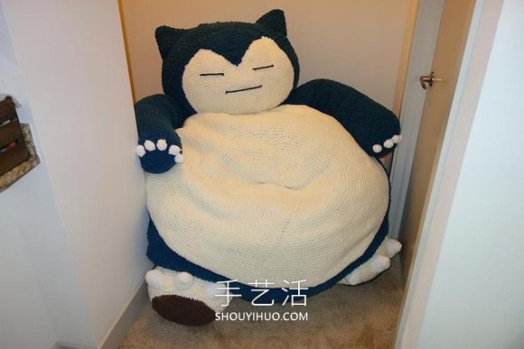 完美神奇宝贝!巨型手工钩编的卡比兽豆袋沙发(图2) 完美神奇宝贝!巨型手工钩编的卡比兽豆袋沙发(图2)