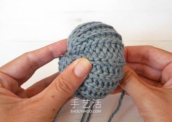 手工编织南瓜针法教程(图8) 手工编织南瓜针法教程(图8)