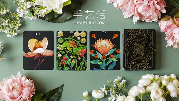 手绘植物塔罗牌!结合神秘占卜、花语寓意和哲学(图2) 手绘植物塔罗牌!结合神秘占卜、花语寓意和哲学(图2)