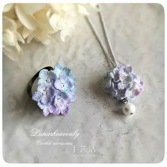 美得不像话!袖珍钩针花朵饰品作品图片欣赏(图7) 美得不像话!袖珍钩针花朵饰品作品图片欣赏(图7)
