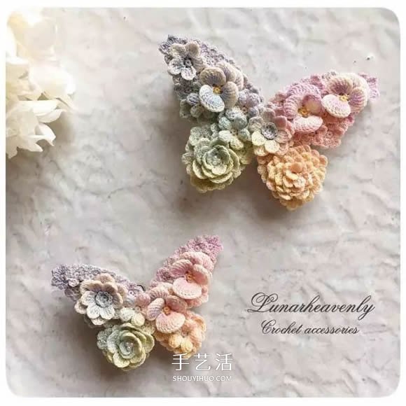 美得不像话!袖珍钩针花朵饰品作品图片欣赏(图8) 美得不像话!袖珍钩针花朵饰品作品图片欣赏(图8)