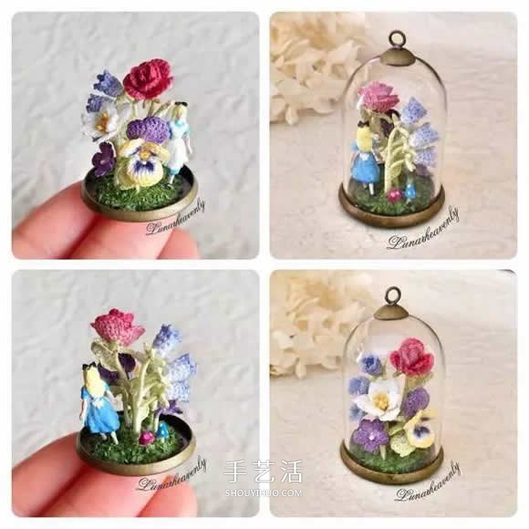 美得不像话!袖珍钩针花朵饰品作品图片欣赏(图21) 美得不像话!袖珍钩针花朵饰品作品图片欣赏(图21)
