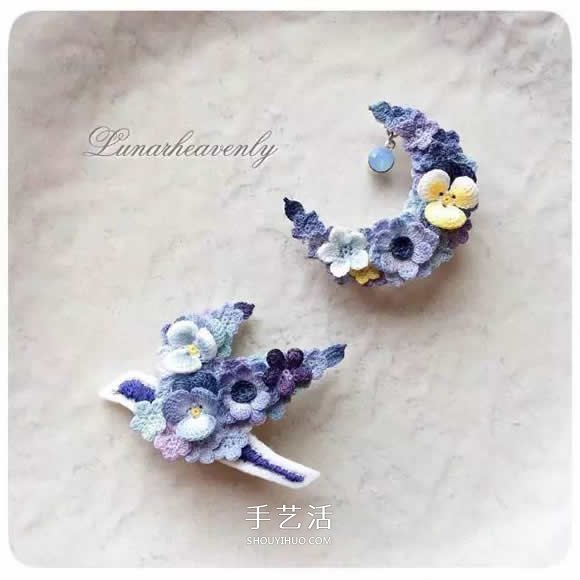 美得不像话!袖珍钩针花朵饰品作品图片欣赏(图26) 美得不像话!袖珍钩针花朵饰品作品图片欣赏(图26)
