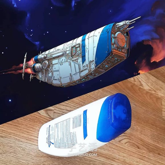 日常家用物品重构!壮观的太空飞船图纸设计(图5) 日常家用物品重构!壮观的太空飞船图纸设计(图5)