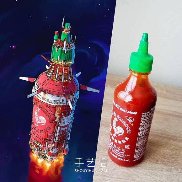 日常家用物品重构!壮观的太空飞船图纸设计(图7) 日常家用物品重构!壮观的太空飞船图纸设计(图7)
