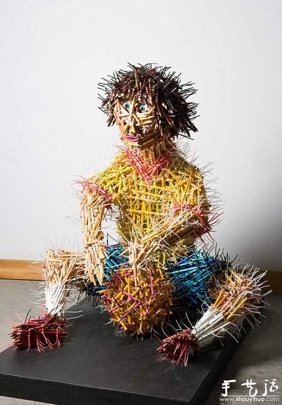 铅笔组合雕塑的作品(图3)
