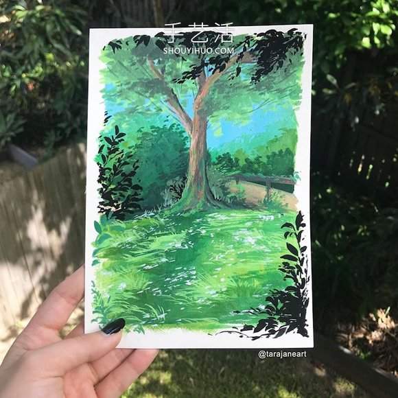 受吉卜力电影启发,梦幻山水画装满了她的素描本(图11) 受吉卜力电影启发,梦幻山水画装满了她的素描本(图11)