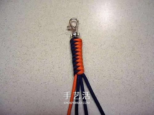 手工刀坠绳编法图解 伞绳刀坠的编法教程(图19)