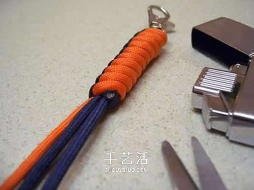 手工刀坠绳编法图解 伞绳刀坠的编法教程(图20)