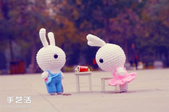 治愈系钩针作品图片 可爱小动物们的生活点滴(图3) 治愈系钩针作品图片 可爱小动物们的生活点滴(图3)