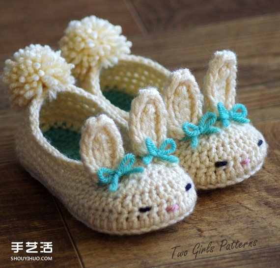 超Q毛线针织婴儿鞋作品 手工宝宝毛线鞋图片(图5)