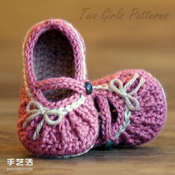 超Q毛线针织婴儿鞋作品 手工宝宝毛线鞋图片(图3)