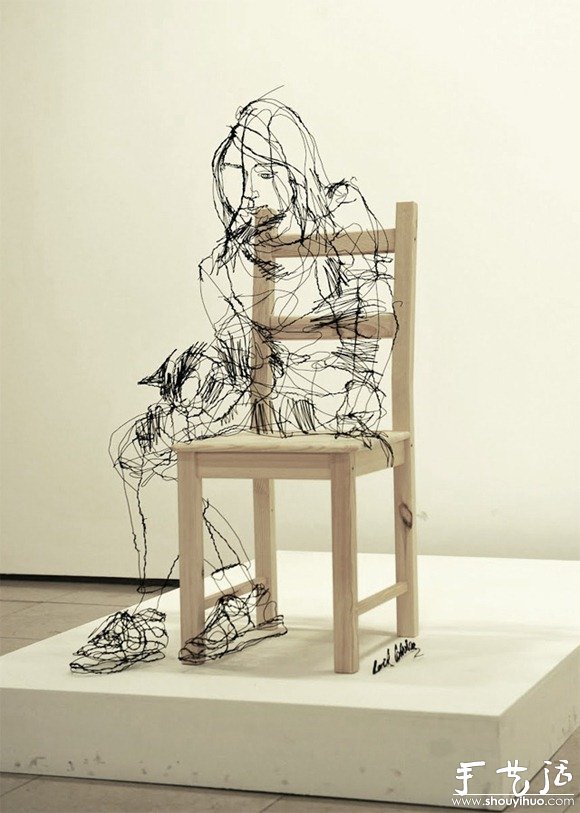 铁丝DIY的立体艺术作品(图1)
