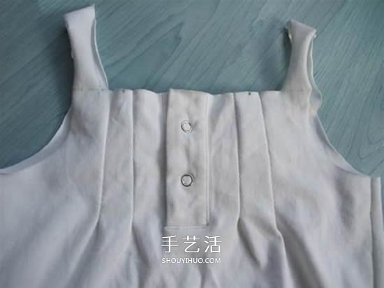 旧衣改造:男款T恤改造儿童坎肩背心套装(图6) 旧衣改造:男款T恤改造儿童坎肩背心套装(图6)