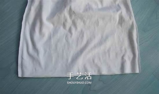 旧衣改造:男款T恤改造儿童坎肩背心套装(图4) 旧衣改造:男款T恤改造儿童坎肩背心套装(图4)