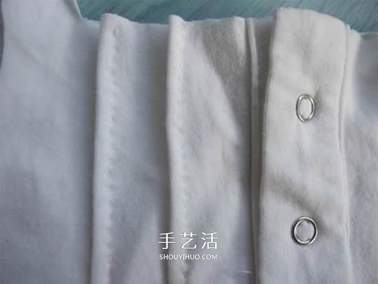 旧衣改造:男款T恤改造儿童坎肩背心套装(图5) 旧衣改造:男款T恤改造儿童坎肩背心套装(图5)