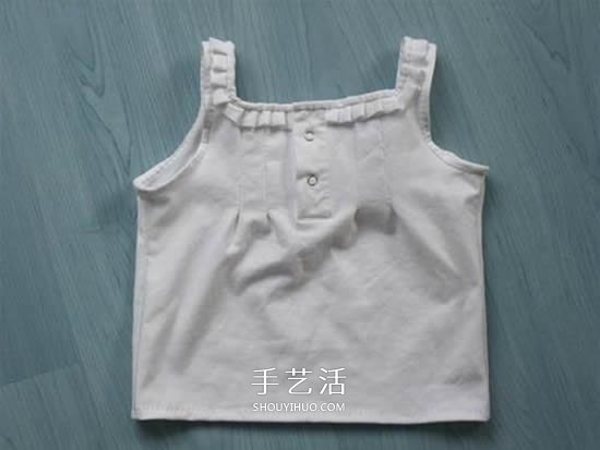 旧衣改造:男款T恤改造儿童坎肩背心套装(图9) 旧衣改造:男款T恤改造儿童坎肩背心套装(图9)