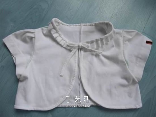 旧衣改造:男款T恤改造儿童坎肩背心套装(图10) 旧衣改造:男款T恤改造儿童坎肩背心套装(图10)